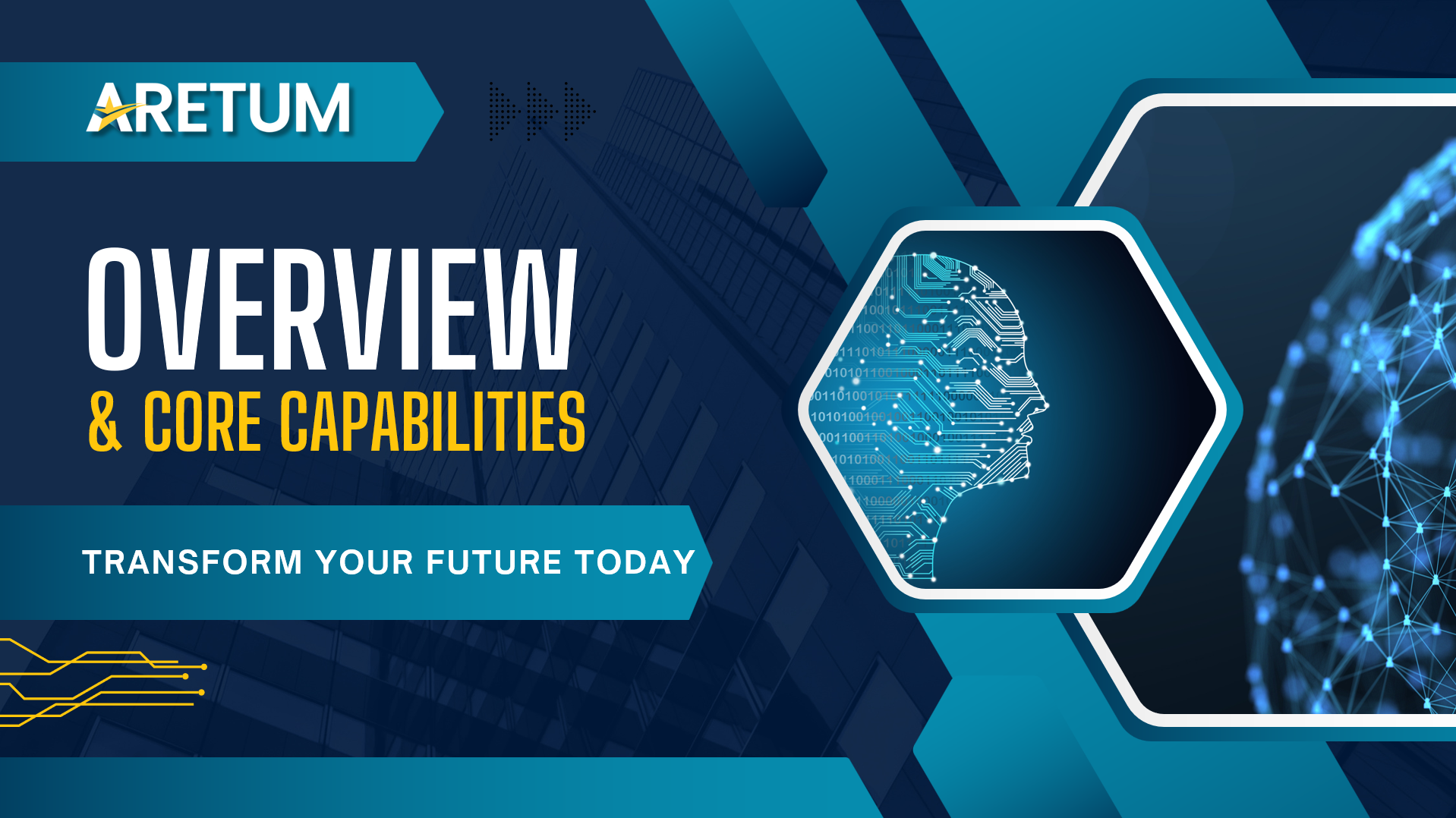 Aretum PowerPoint presentation cover slide