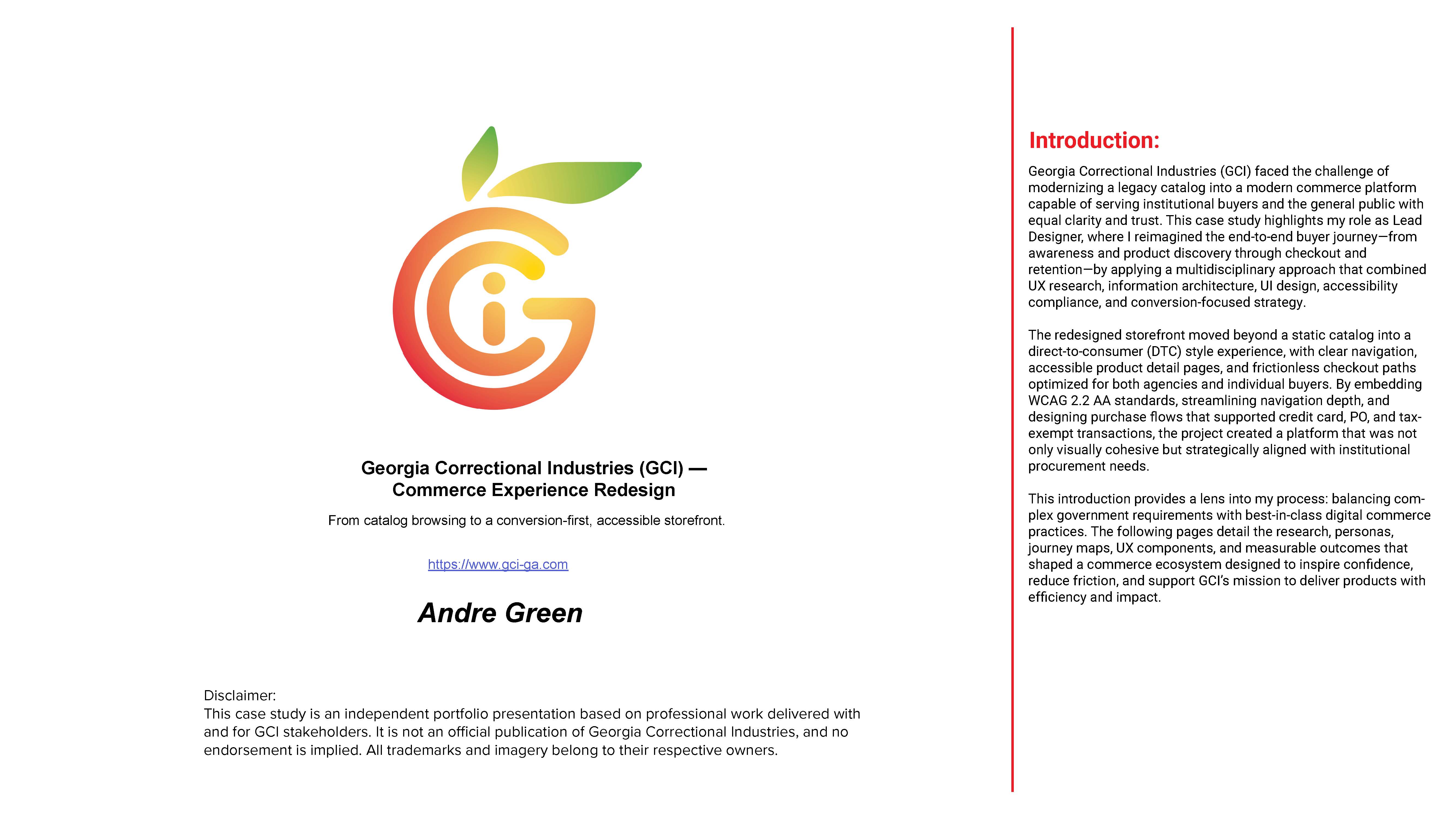 GCI Commerce Redesign case study cover