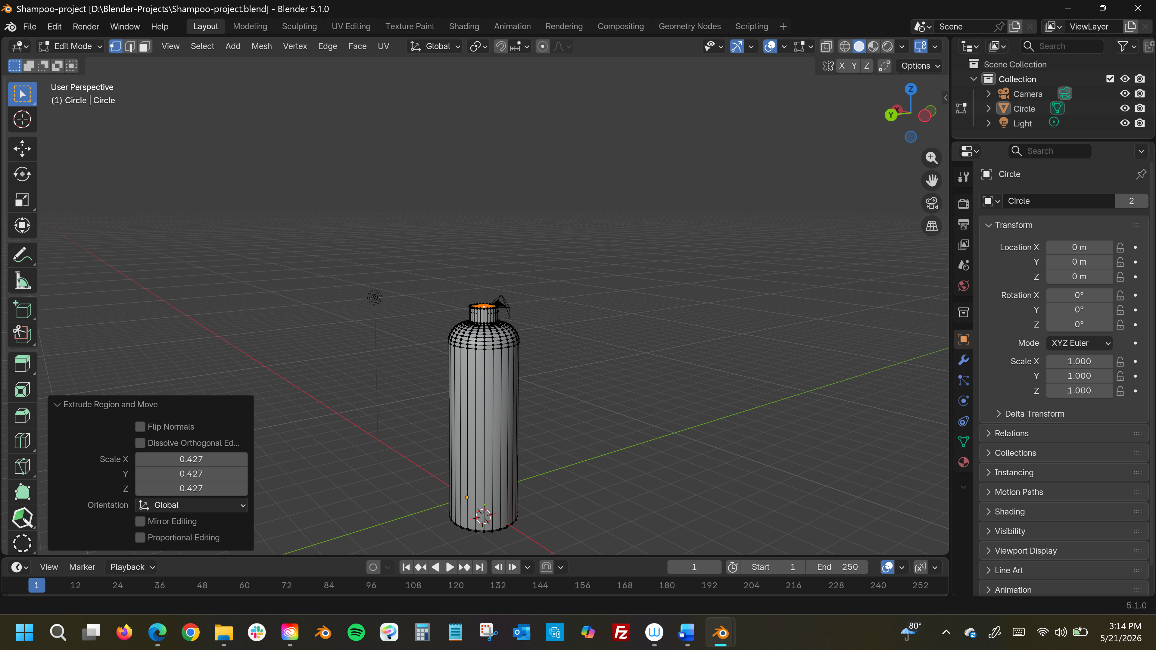 Detail render from the robot and drink can 3D scene